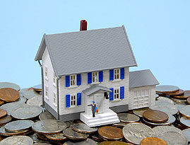 A picture of the wooden house on the copper coins